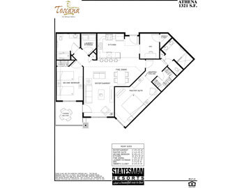 condo rentals in phoenix az - athena floorplan