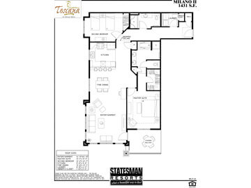 condo rentals in phoenix az - floorplan milanoii