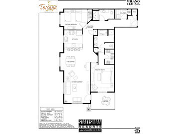 condo rentals in phoenix az - floorplan milano