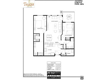 condo rentals in phoenix az - floorplan venitia b