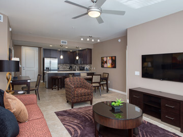 phoenix condo rentals - venitia living room